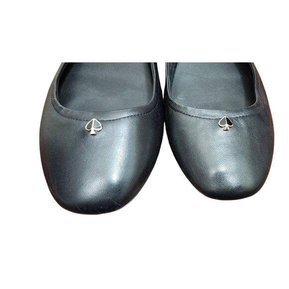 Kate Spade Womens Keaton Ballet Flats Shoes Black Leather Slip On Size 8.5 - Picture 5 of 12